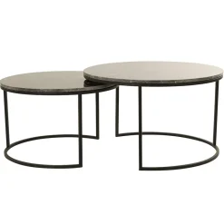 Straluma Salontafel Alfio set van 2 bruin marmer met zwart> Light and Living|Salontafels