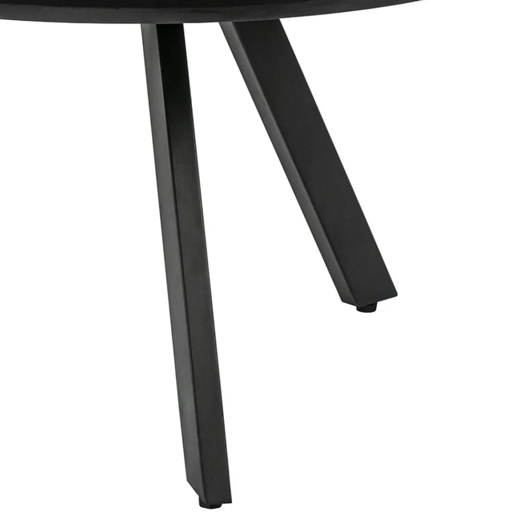 Straluma Salontafel rond hout zwart 80 cm> Bijzettafels|Salontafels