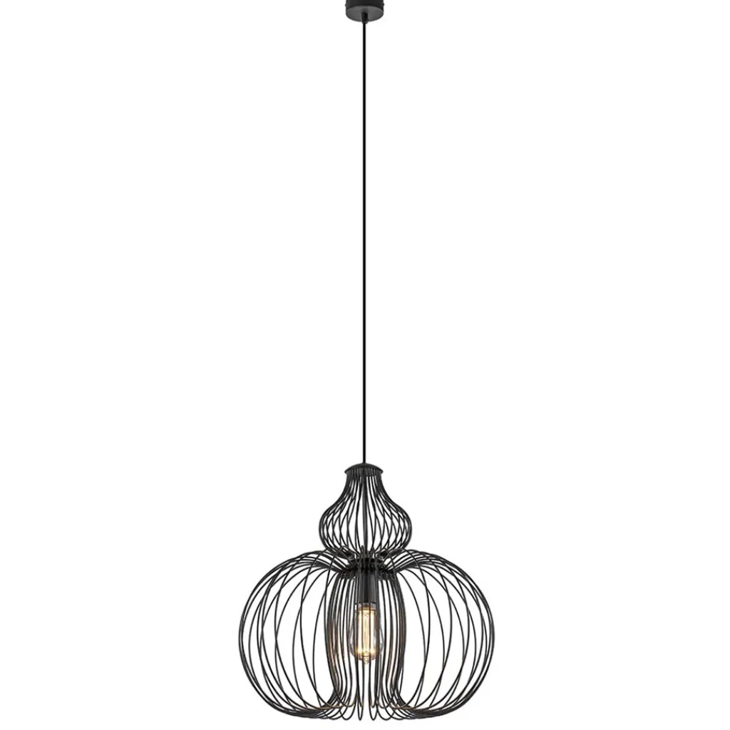 Straluma Scandinavische draad hanglamp mat zwart> Draadlampen|Eetkamerverlichting