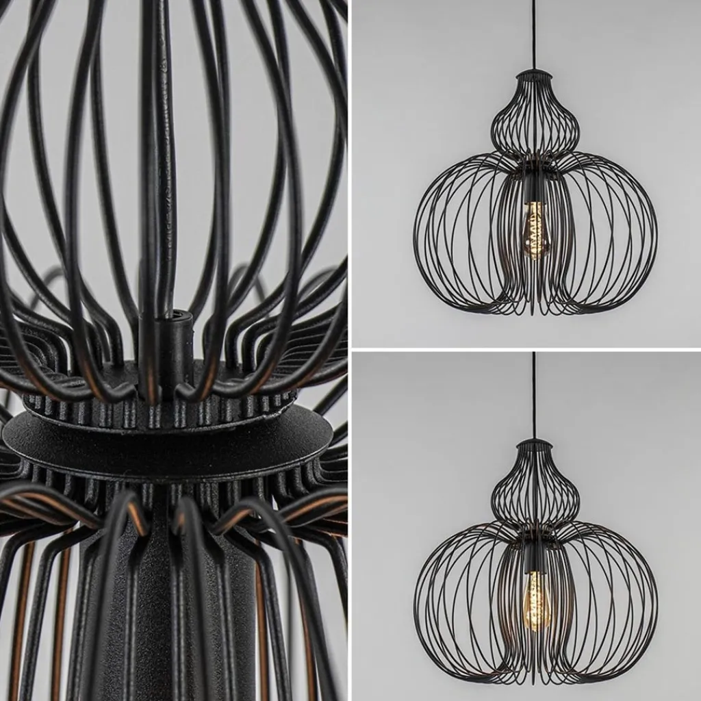 Straluma Scandinavische draad hanglamp mat zwart> Draadlampen|Eetkamerverlichting