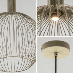 Straluma Scandinavische draad hanglamp mat zand 50 cm><noscript><img width=