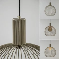 Straluma Scandinavische draad hanglamp mat zand 50 cm><noscript><img width=