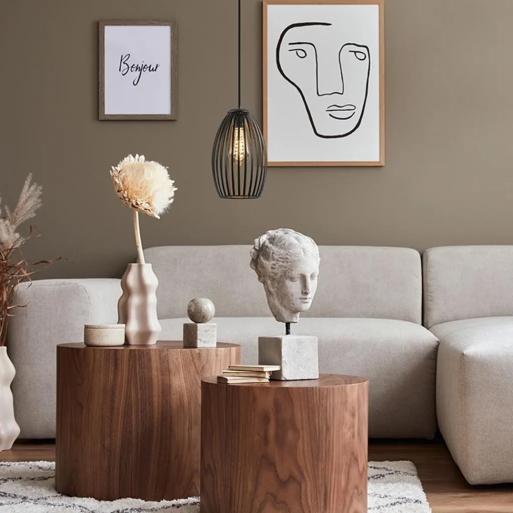 Straluma Scandinavische hanglamp mat zwart> Hanglampen|Draadlampen