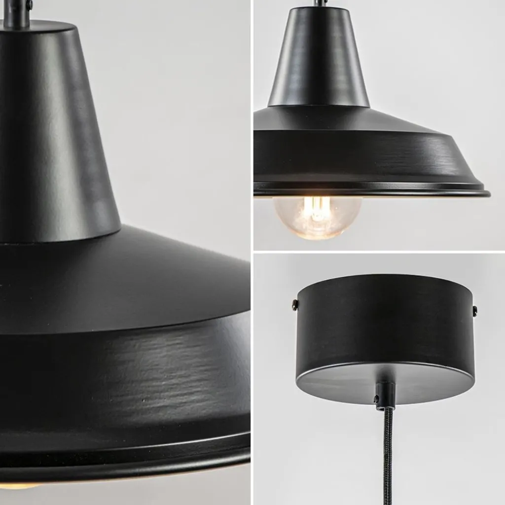 Straluma Scandinavische hanglamp zwart met goud 36 cm> Tienerkamerlampen|Kinderkamerverlichting