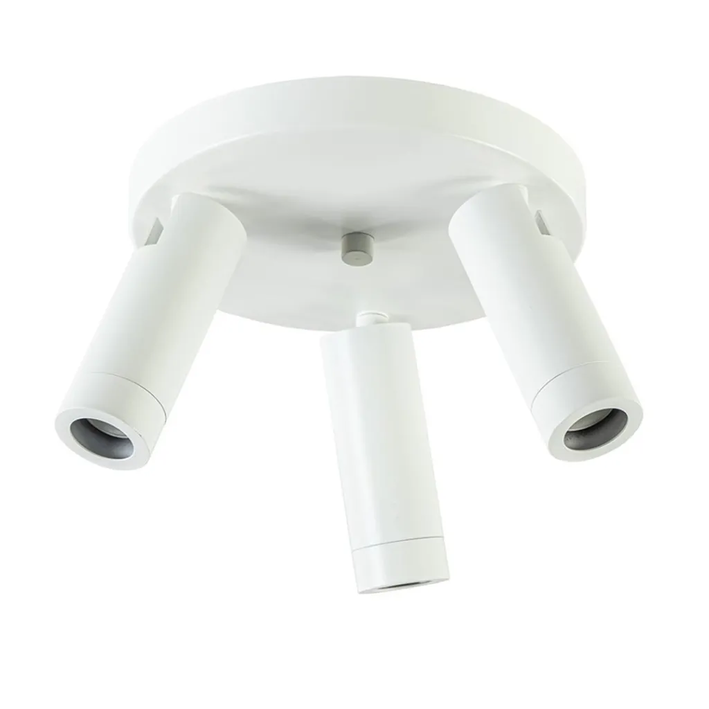 Straluma Scandinavische 3-lichts plafondspot mat wit/goud> Opbouwspots|Keukenverlichting