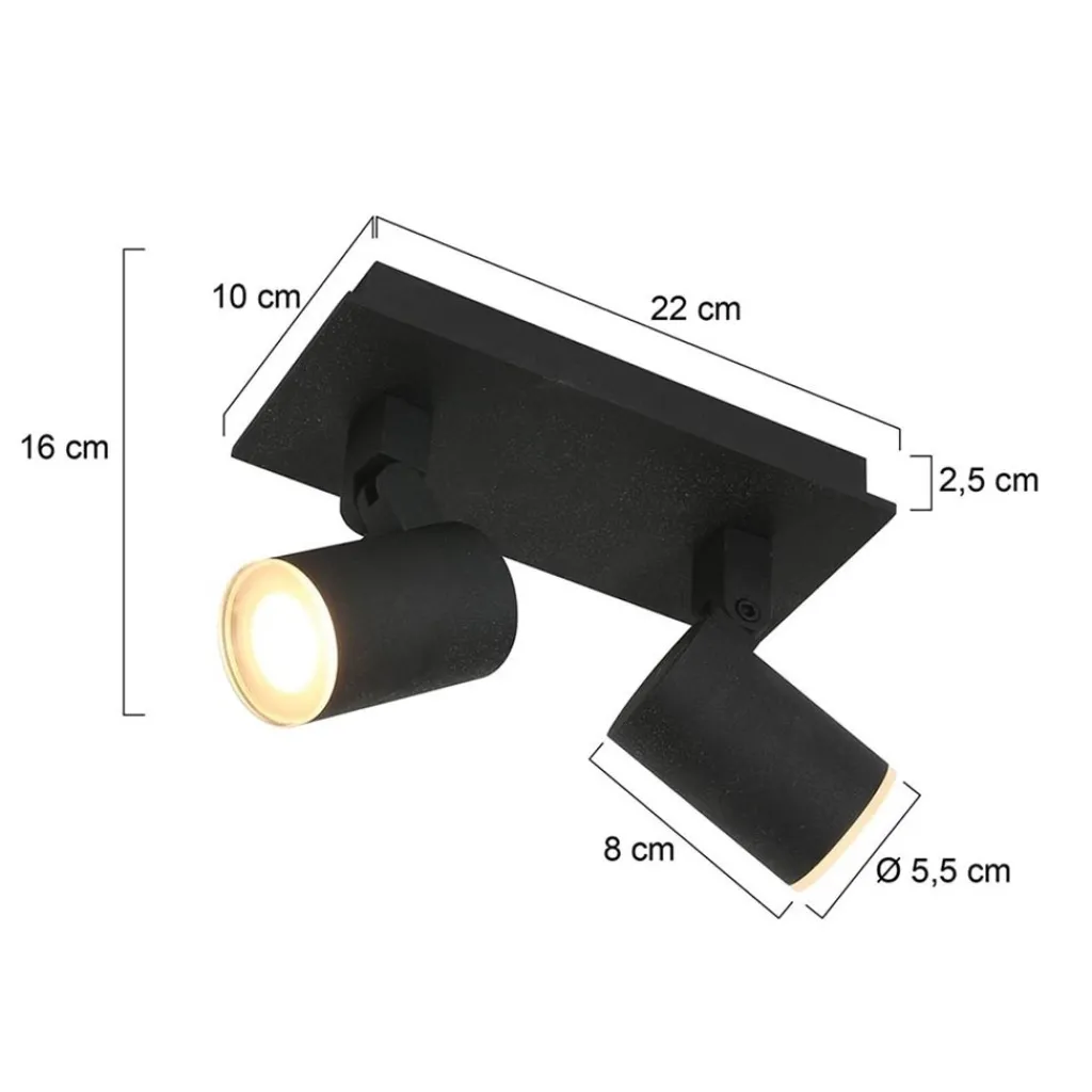 Straluma Scandinavische plafondspot inclusief dim to wam LED> Plafondlampen|Opbouwspots