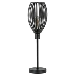 Straluma Scandinavische tafellamp mat zwart> Draadlampen|Woonkamerlampen