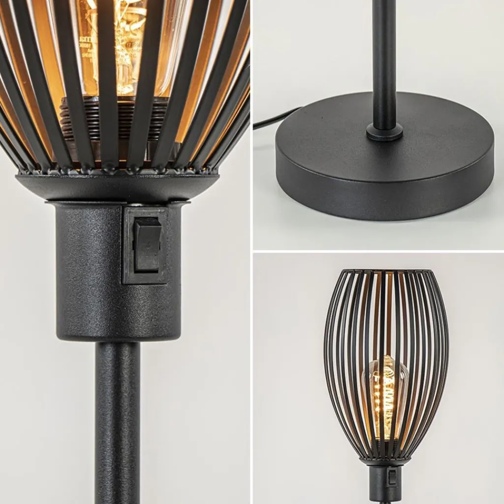 Straluma Scandinavische tafellamp mat zwart> Draadlampen|Woonkamerlampen