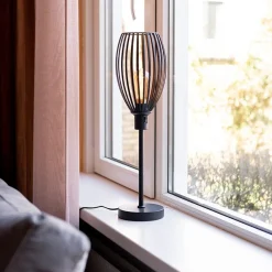 Straluma Scandinavische tafellamp mat zwart><noscript><img width=