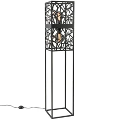 Straluma Scandinavische vloerlamp zwart frame> Vloerlampen|Industriële Verlichting