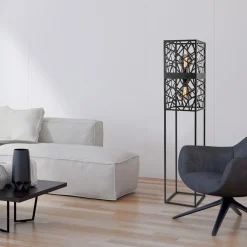 Straluma Scandinavische vloerlamp zwart frame></noscript> Vloerlampen|Industriële Verlichting