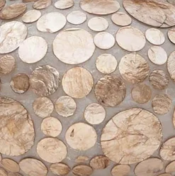 Straluma Schelpen hanglamp coin goudbruin groot><noscript><img width=