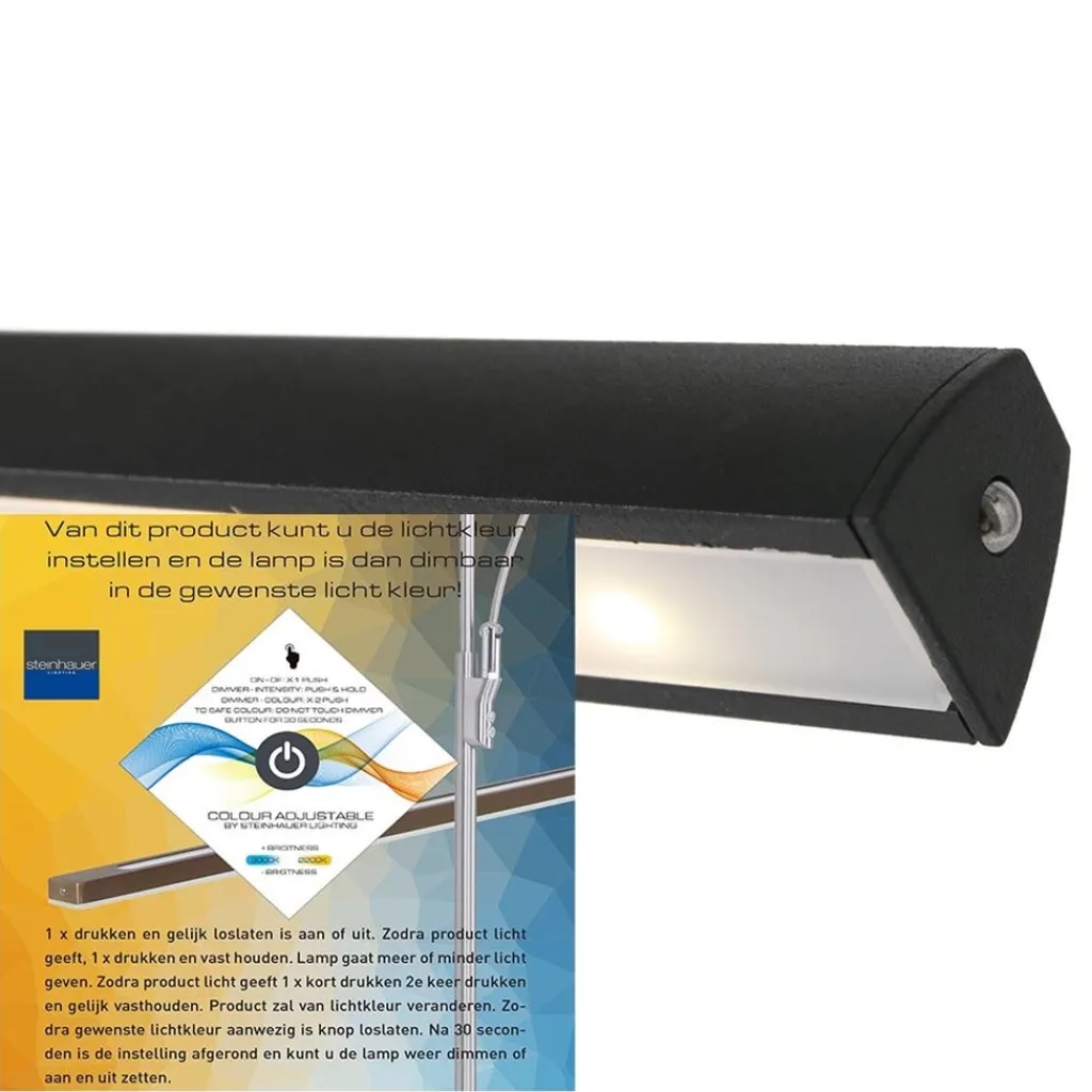 Straluma Schilderijlamp Litho zwart 60cm+dim.cct> Wandlampen|Woonkamerlampen