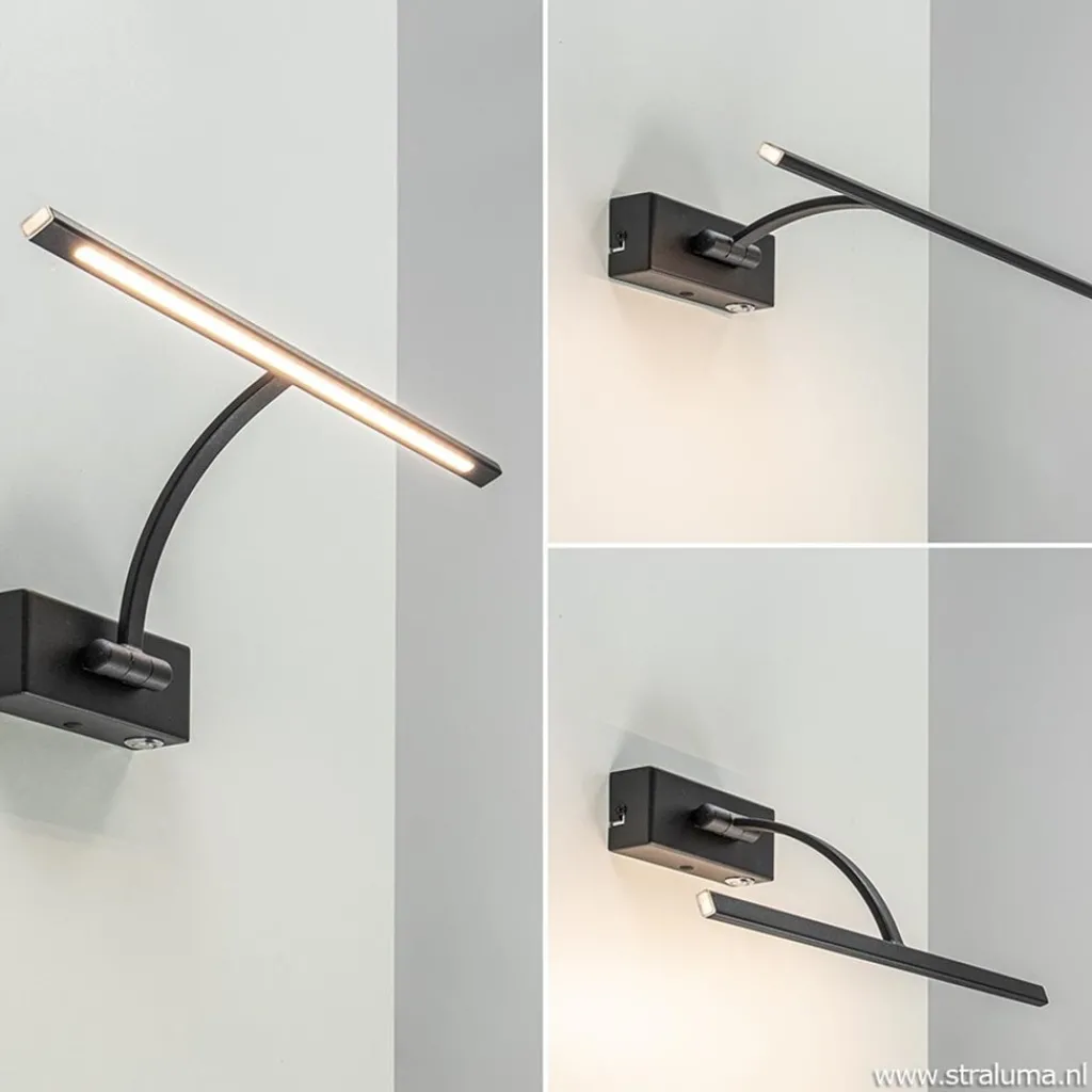 Straluma Schilderijlamp Matisse zwart 34cm> Wandlampen|Woonkamerlampen