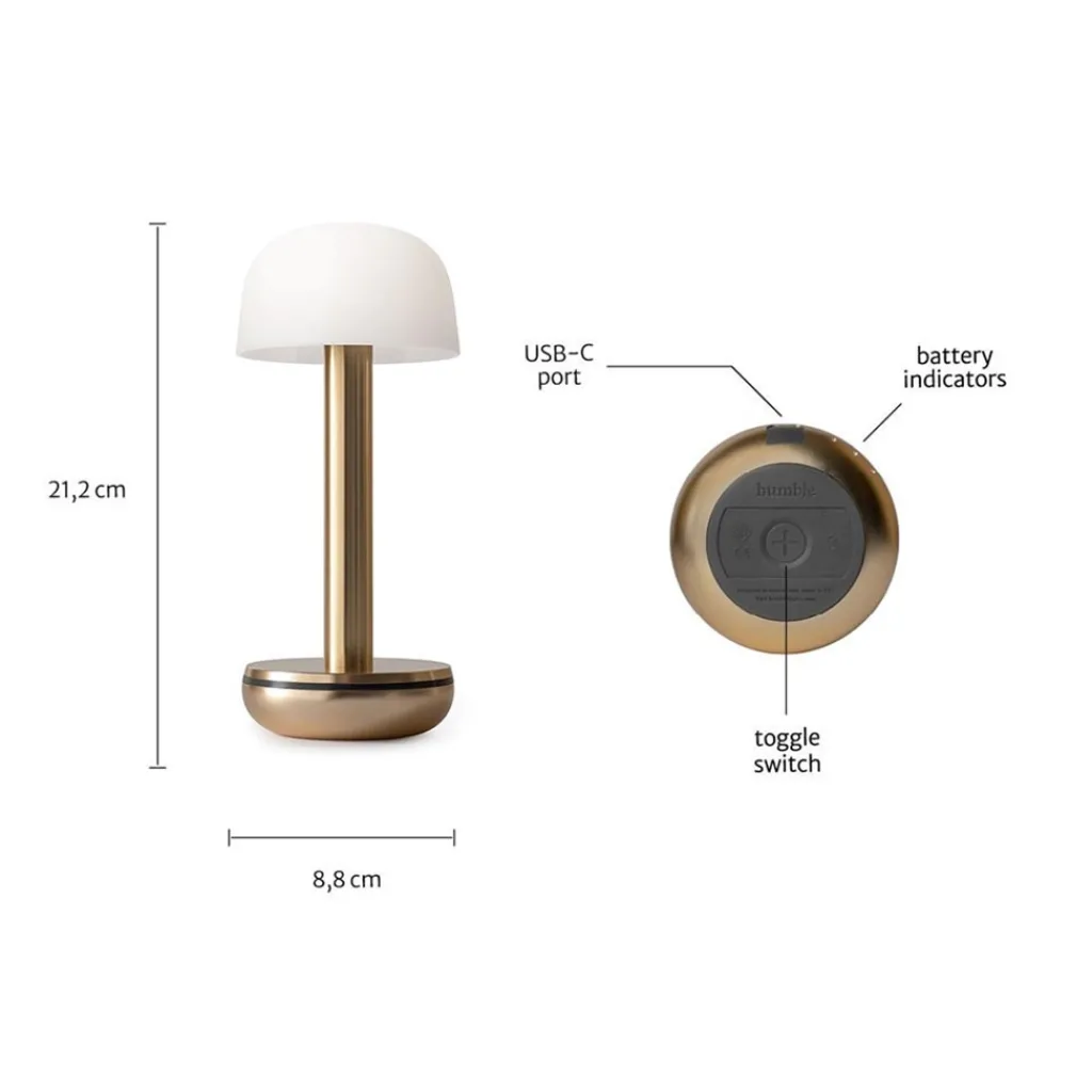 Straluma Sfeervolle tafellamp goud met frosted kapje op batterij> Tafellampen|Eetkamerverlichting