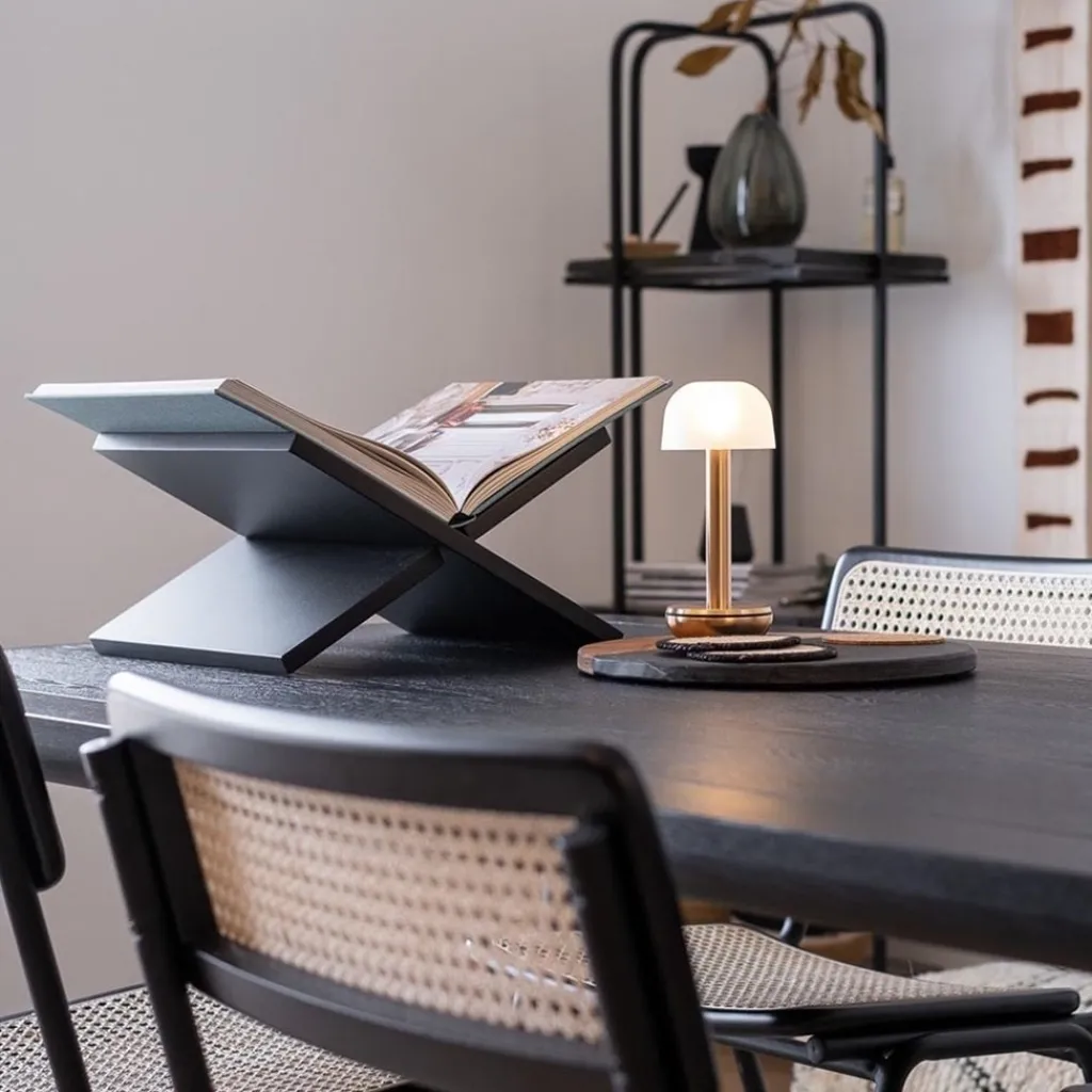 Straluma Sfeervolle tafellamp goud met frosted kapje op batterij> Tafellampen|Eetkamerverlichting