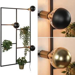 Straluma Sfeervolle wandlamp frame zwart/goud><noscript><img width=