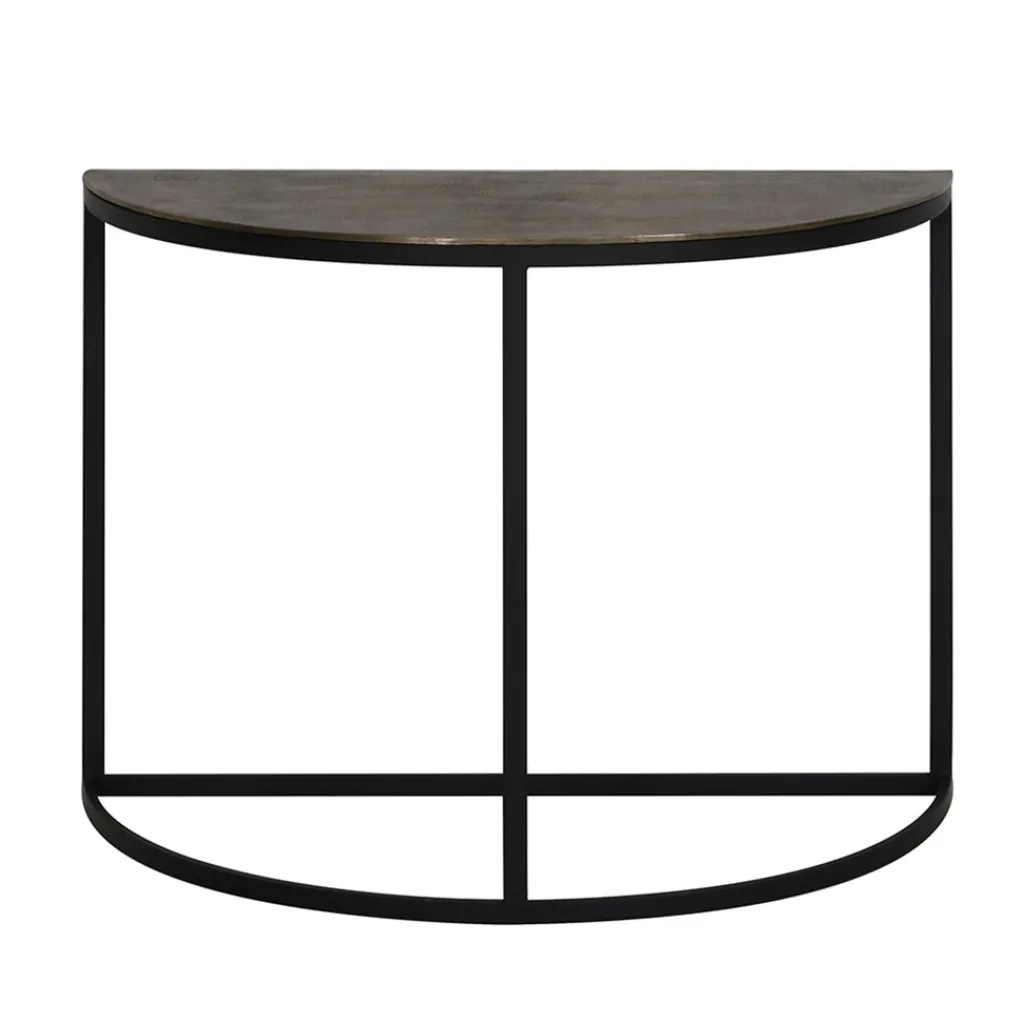 Straluma Sidetable Peto antiek brons met zwart 100x42x76 cm> Light and Living|Sidetables