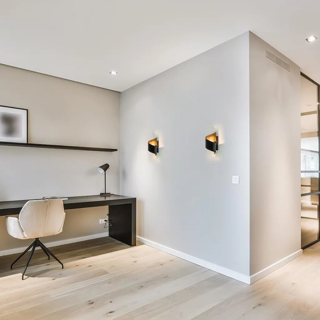 Straluma Sierlijke wandlamp krul zwart met goud> Woonkamerlampen|Slaapkamerlampen