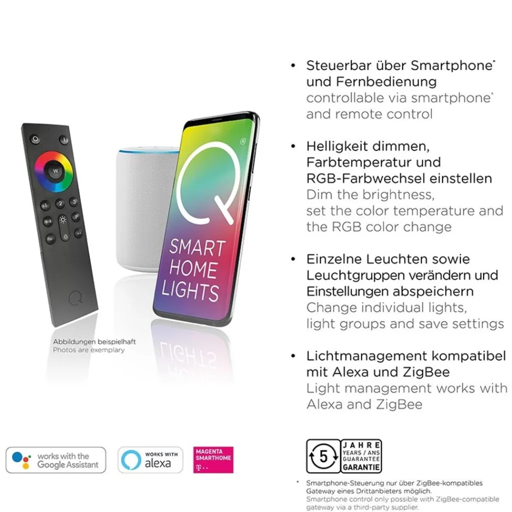 Straluma Smart hanglamp mat zwart verstelbaar> Hanglampen|Smart lampen