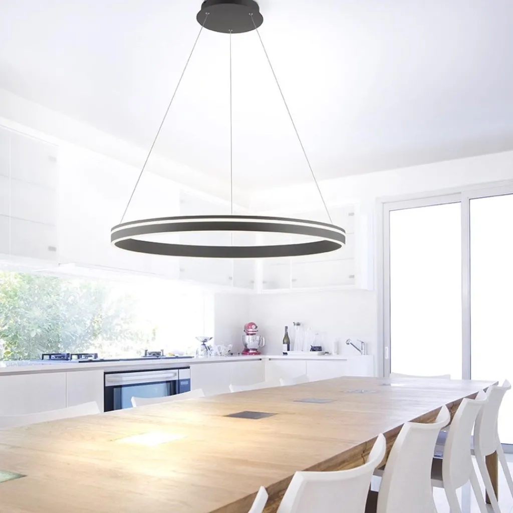 Straluma Smart hanglamp ring groot antraciet> Hanglampen|Smart lampen