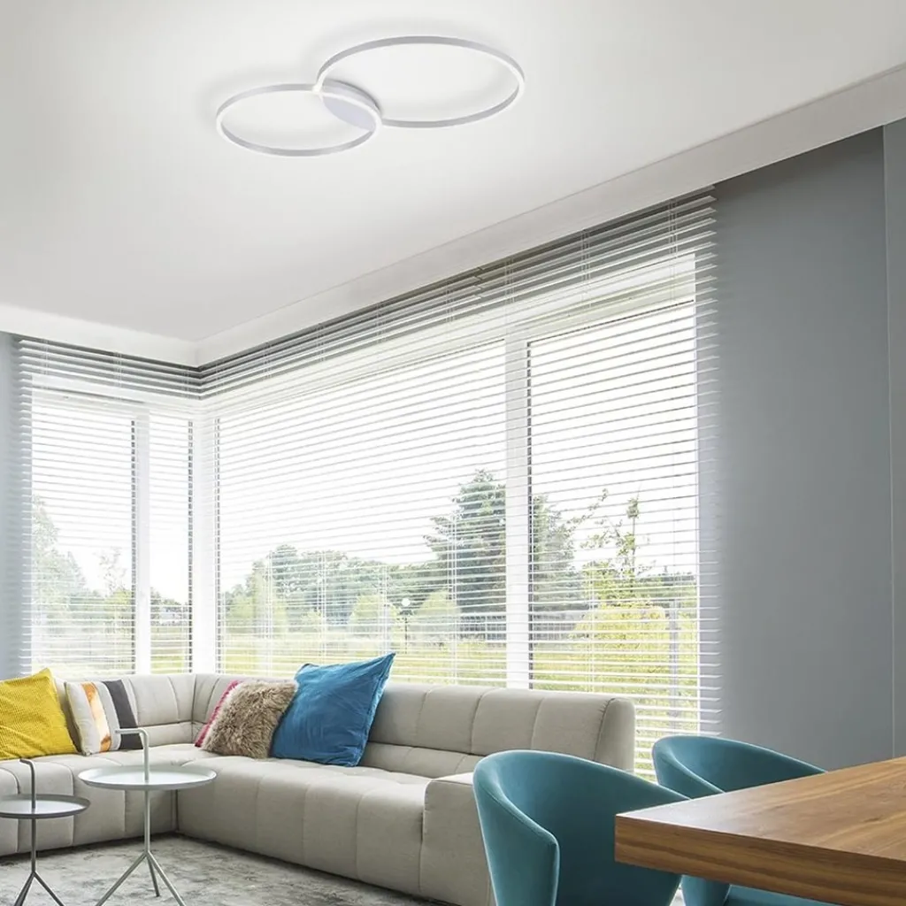 Straluma Smart plafondlamp aluminium ringen dimbaar> Plafondlampen|Smart lampen