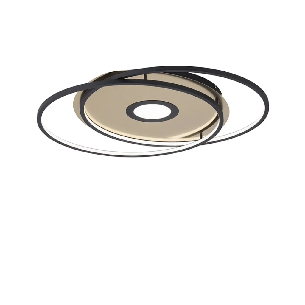 Straluma Smart plafondlamp goud met zwart dimbaar> Plafondlampen|Smart lampen