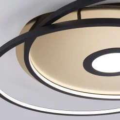 Straluma Smart plafondlamp goud met zwart dimbaar> Plafondlampen|Smart lampen