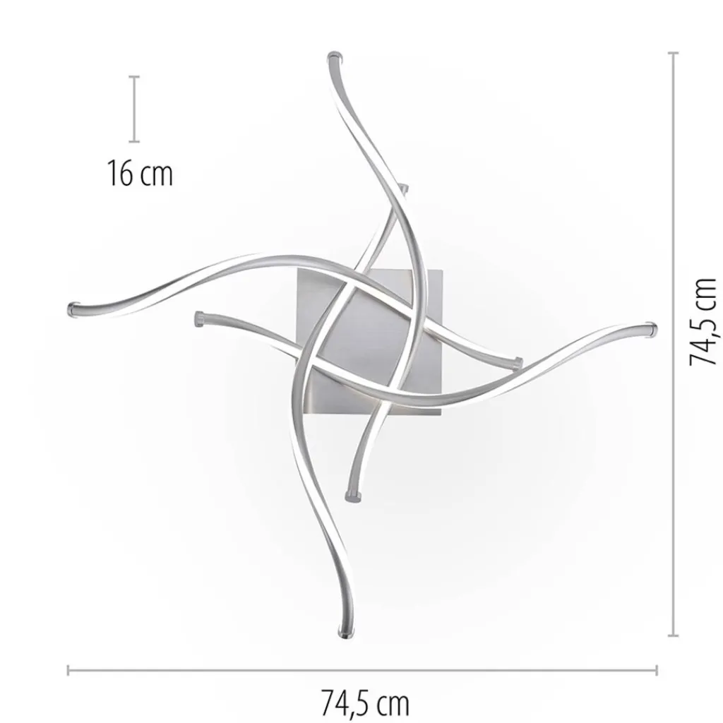 Straluma Smart plafondlamp spiraal nikkel modern> Plafondlampen|Smart lampen