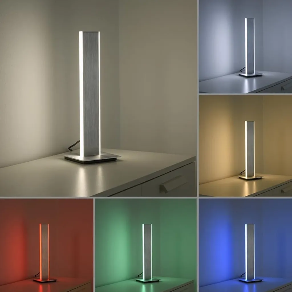 Straluma Smart tafellamp aluminium met 2 LED strips> Tafellampen|Smart lampen