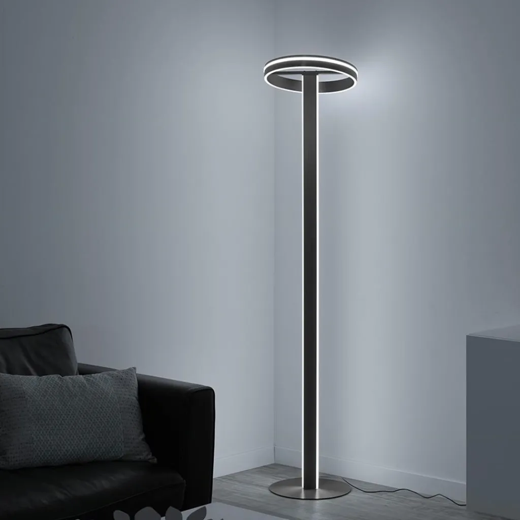 Straluma Smart vloerlamp verstelbare ring antraciet> Vloerlampen|Smart lampen