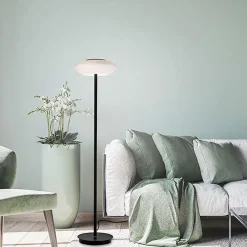 Straluma Smart vloerlamp zwart met wit glas dimbaar></noscript> Vloerlampen|Smart lampen