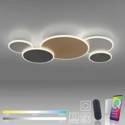 Straluma Smart wand/plafondlamp goud met grijs dimbaar> Plafondlampen|Wandlampen