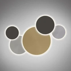 Straluma Smart wand/plafondlamp goud met grijs dimbaar><noscript><img width=