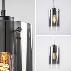Straluma Smoke glazen hanglamp cilinder met verloop></noscript> Keukenverlichting|Hanglampen