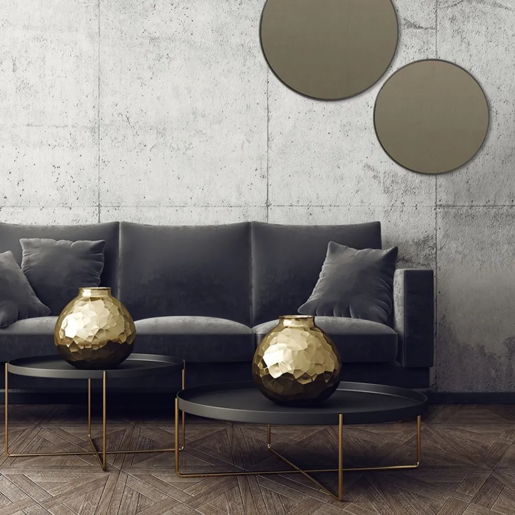 Straluma Spiegel Espejo zwart met smoke glas> Light and Living