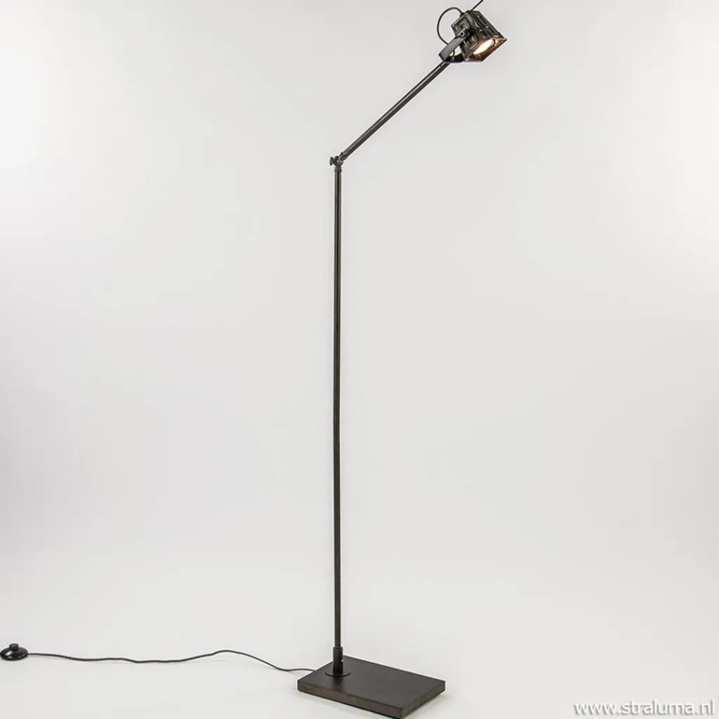 Straluma *Staande leeslamp antique brass gu10> Leeslampen|Tienerkamerlampen