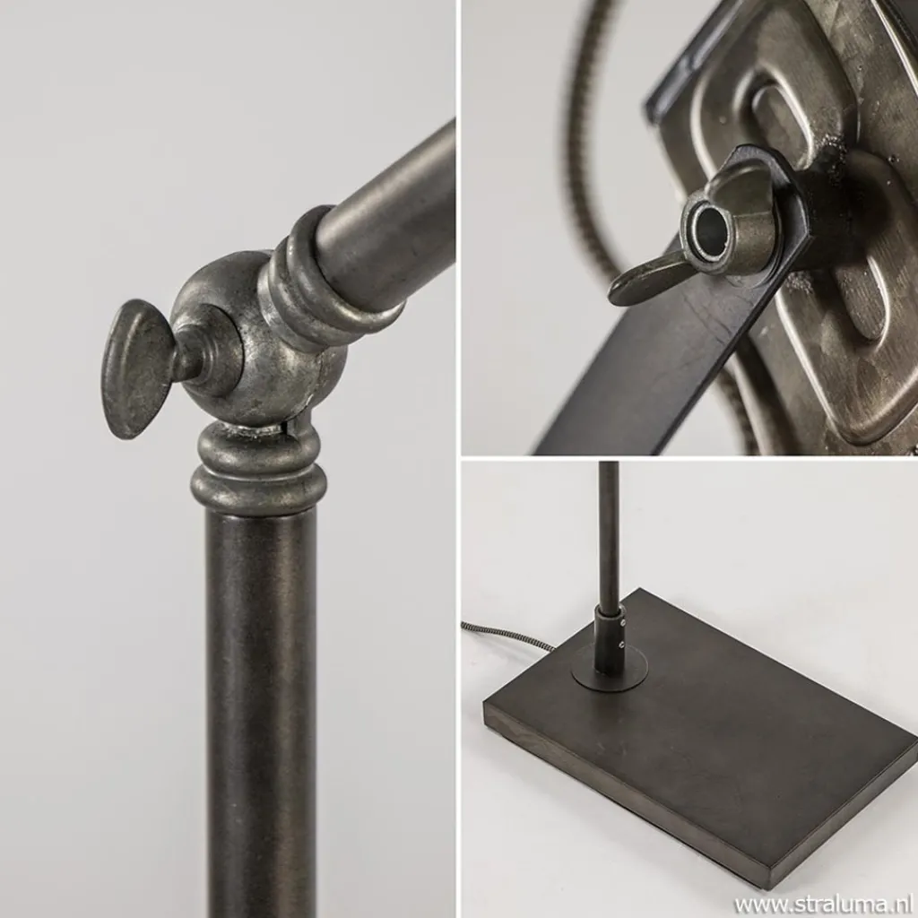 Straluma *Staande leeslamp antique brass gu10> Leeslampen|Tienerkamerlampen