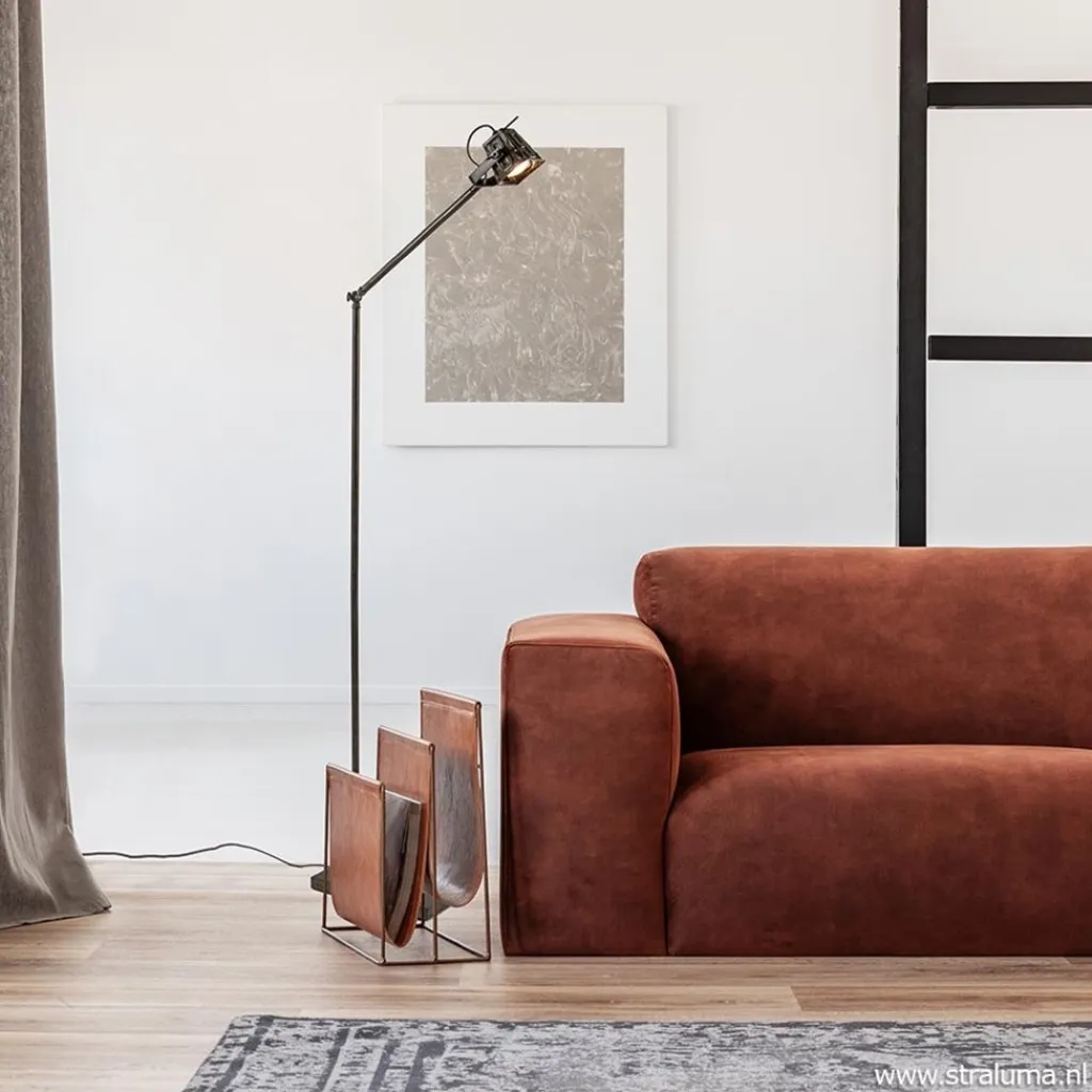 Straluma *Staande leeslamp antique brass gu10> Leeslampen|Tienerkamerlampen