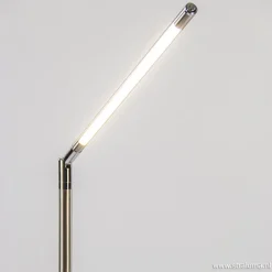 Straluma Staande leeslamp nikkel met dimmer></noscript> Vloerlampen|Leeslampen