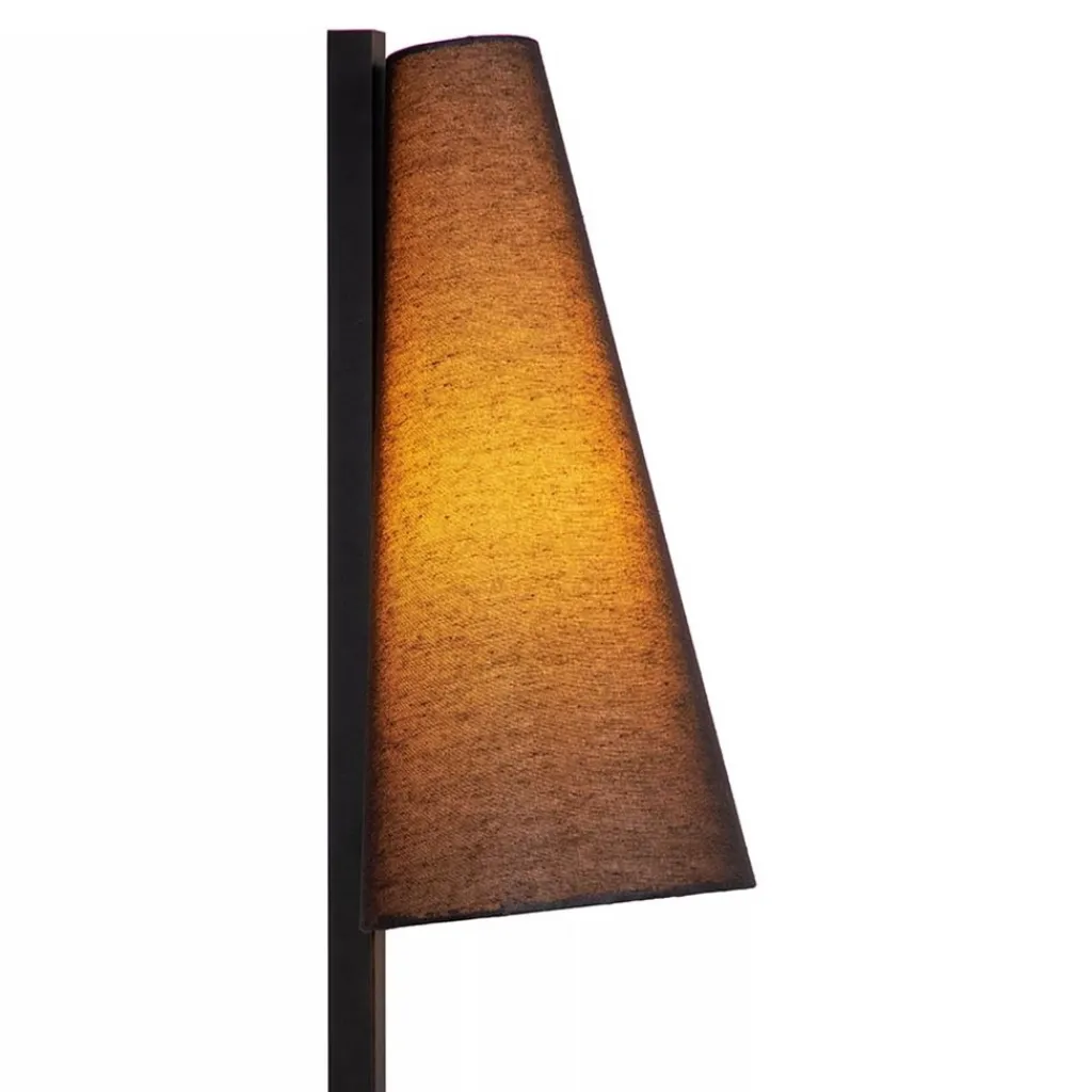 Straluma Staande schemerlamp mat zwart met linnen kap> Vloerlampen|Schemerlampen