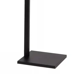 Straluma Staande schemerlamp mat zwart met linnen kap><noscript><img width=