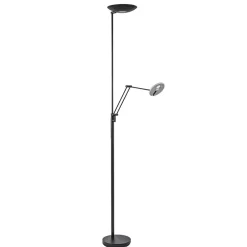 Straluma Staande uplighter+leesarm zwart dim.cct> Vloerlampen|Leeslampen