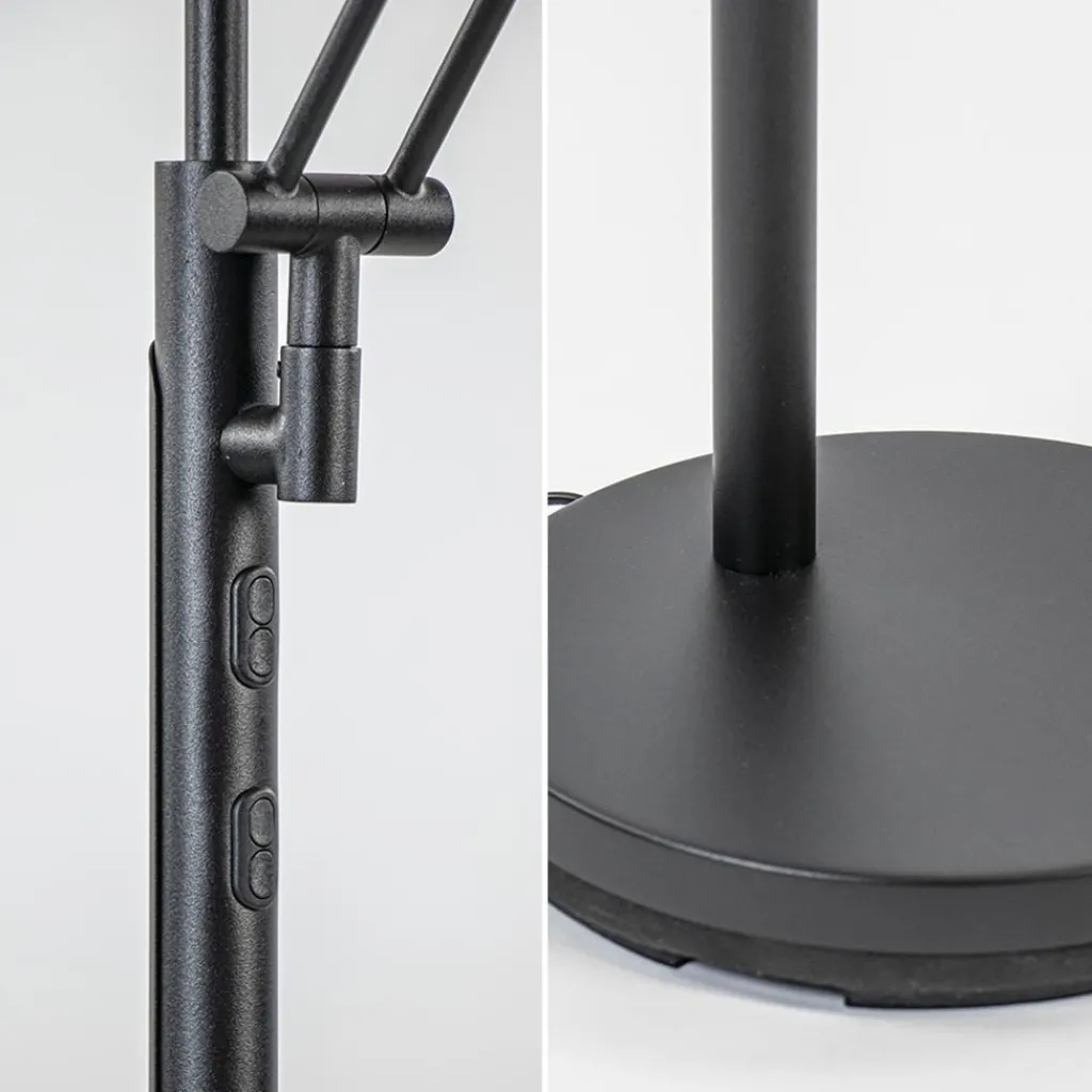 Straluma Staande uplighter+leesarm zwart dim.cct> Vloerlampen|Leeslampen