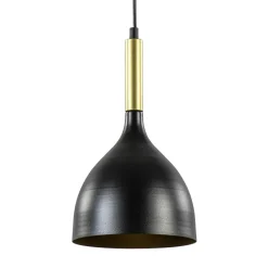 Straluma Stijlvolle kleine hanglamp zwart met goud> Keukenverlichting|Hanglampen