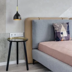 Straluma Stijlvolle kleine hanglamp zwart met goud></noscript> Keukenverlichting|Hanglampen