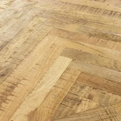 Straluma Stoere eettafel mangohout met visgraat en zwarte poot><noscript><img width=