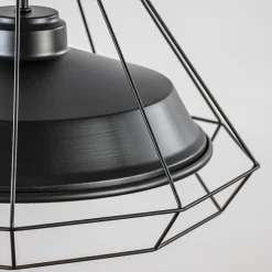 Straluma Stoere hanglamp industrieel/Scandinavisch mat zwart><noscript><img width=