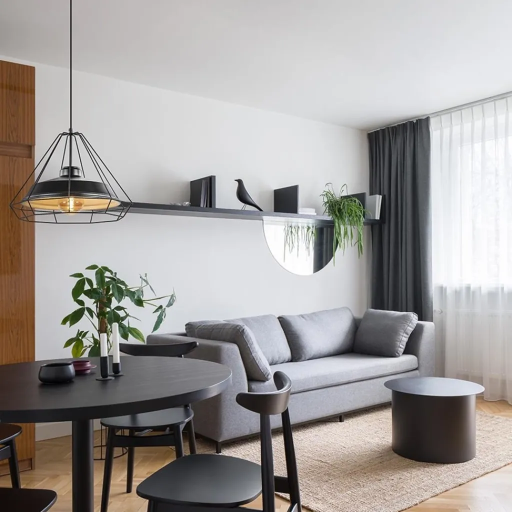 Straluma Stoere hanglamp industrieel/Scandinavisch mat zwart> Woonkamerlampen|Slaapkamerlampen