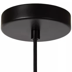 Straluma Stoere hanglamp zwart met mat zwart glas><noscript><img width=